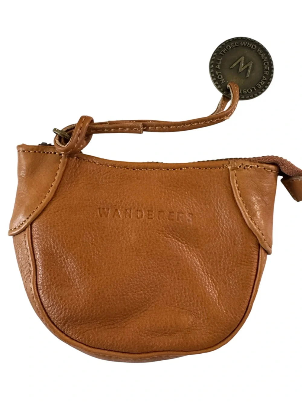 Wanderers Pozzuoli backpack + mini coin pouch tan leather excellent #NE252